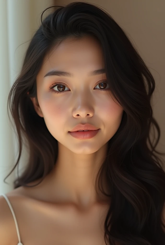 22 year old gir Beautiful young Eurasian woman in pale mauve Background beautiful wallpaper hd best quality hyper realistic colorful image