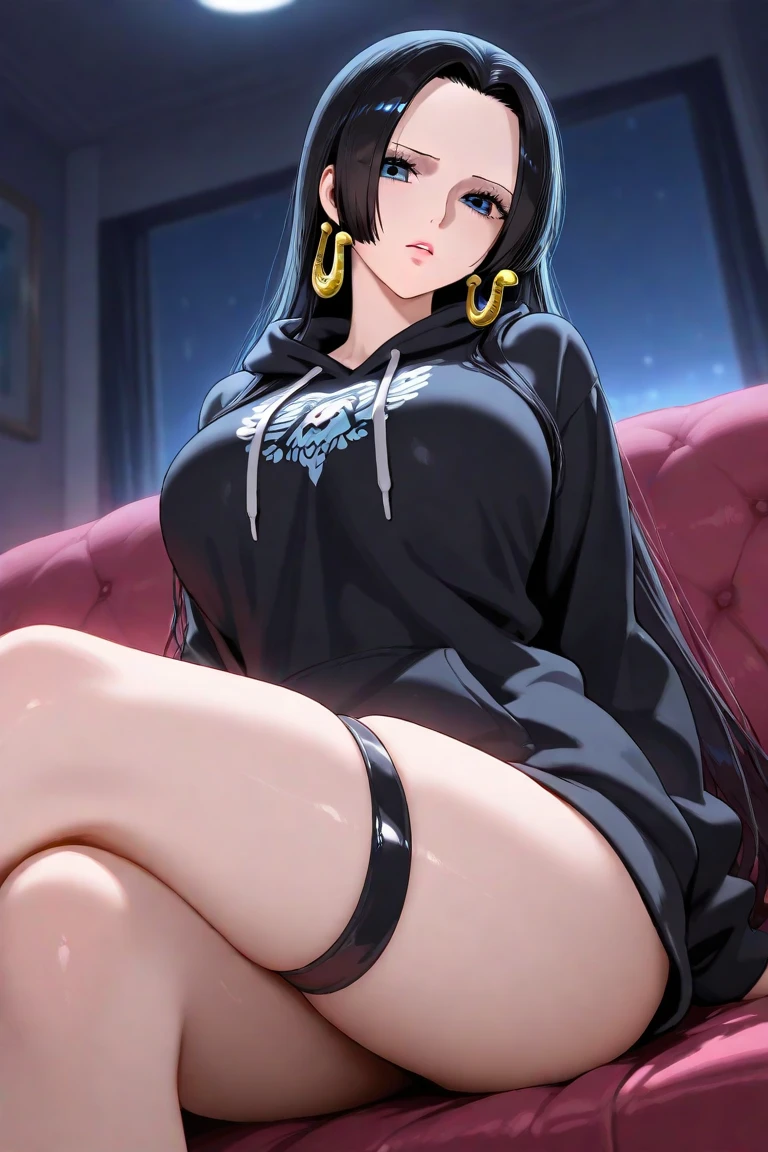 at home on the couch