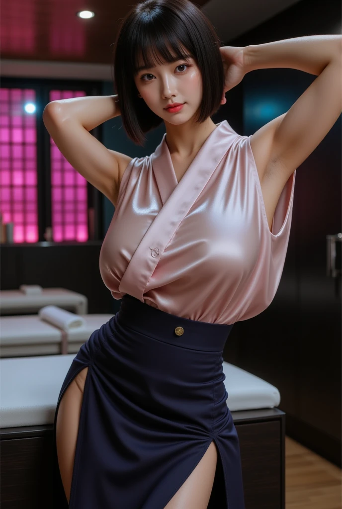 Gal Half naked Opening her dress to reveal her breasts and nipples Japanese schoolgirl No bra Narrow waist Abundant hips Ultra high definition Ultra HD Masterpiece high quality Real beautiful girl short hair High quality Perfect Style Academy Squatting pose 8k Anochan