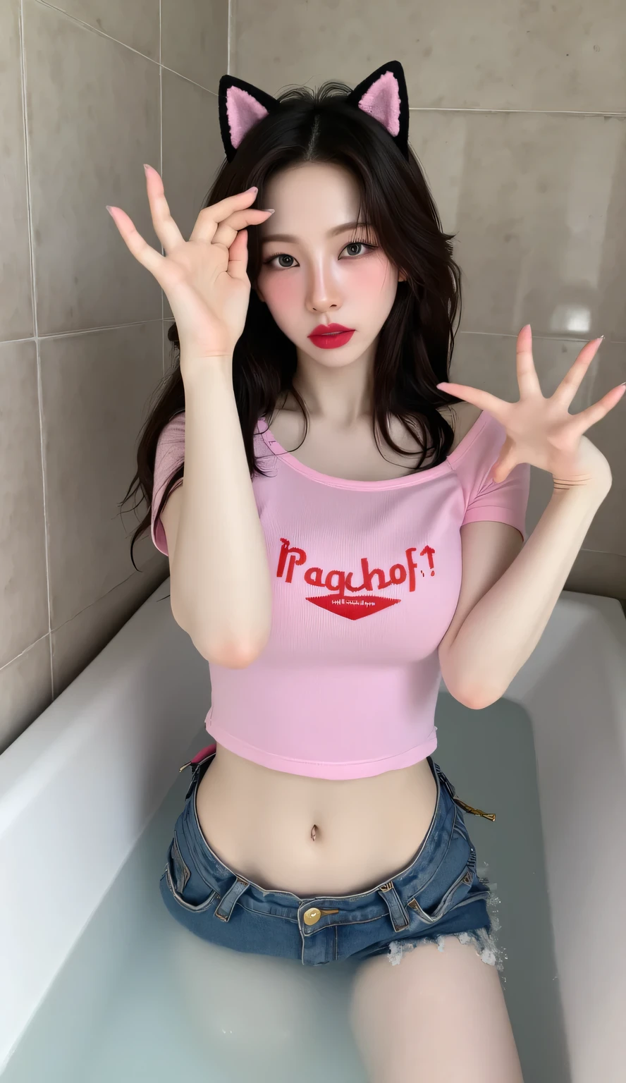 pale skin, big eyes and tender doll lips
