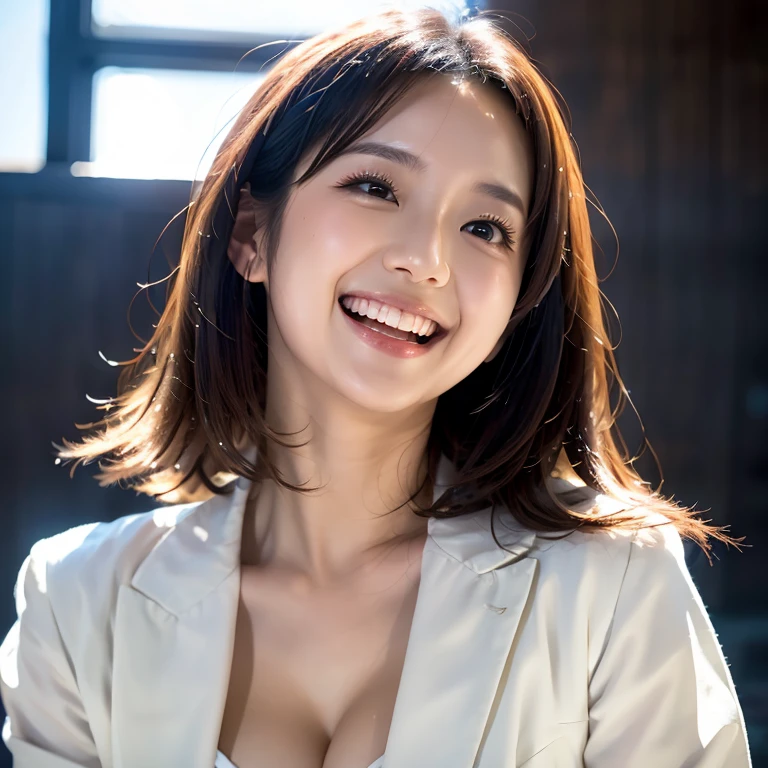 1girl, woman, masterpiece, best quality, highest quality, cinematic lighting, (volumetric lighting), extremely detailed CG unity 8k wallpaper, focused, 8k wallpaper, extremely detailed, ultra realistic, photorealistic, sharp focus, absurdres, (HDR:1.2), (high contrast), photograph, detailed and intricate, instagram, portrait, highly detailed, digital painting, artstation, concept art, smooth, sharp focus, illustration, cinematic lighting, (big breast:1.2), smiling at the viewer, (bent over with hands on knees).