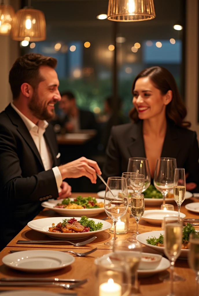Couple at an exclusive winery in Napa Valley: A glamorous couple enjoys a private wine tasting at a prestigious winery in Napa Valley. The man wears a tailored suit, and the woman is in a chic dress. They are surrounded by bottles of expensive wine and stacks of dollar bills.