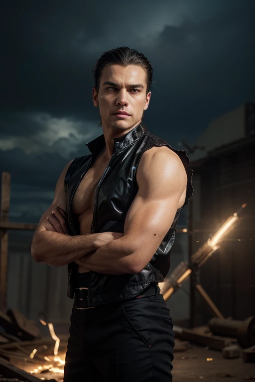 Portrait of Nightwing shirtless