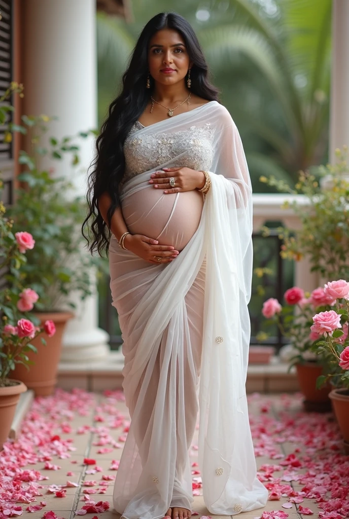 best quality, ultra high res, (photorealistic:1.4), 8k resolution, girl, (brown random hair:1.3), (realistic hair:1.2), (Indian girl:1.2), 25 year old, full body photo, (realistic eyes:1.2), (beauty face:1.3), pregnant, huge baby bump, white pale skin, fully dressed, indian modern dress, party wear, dynamic pose, beautiful face, uhd