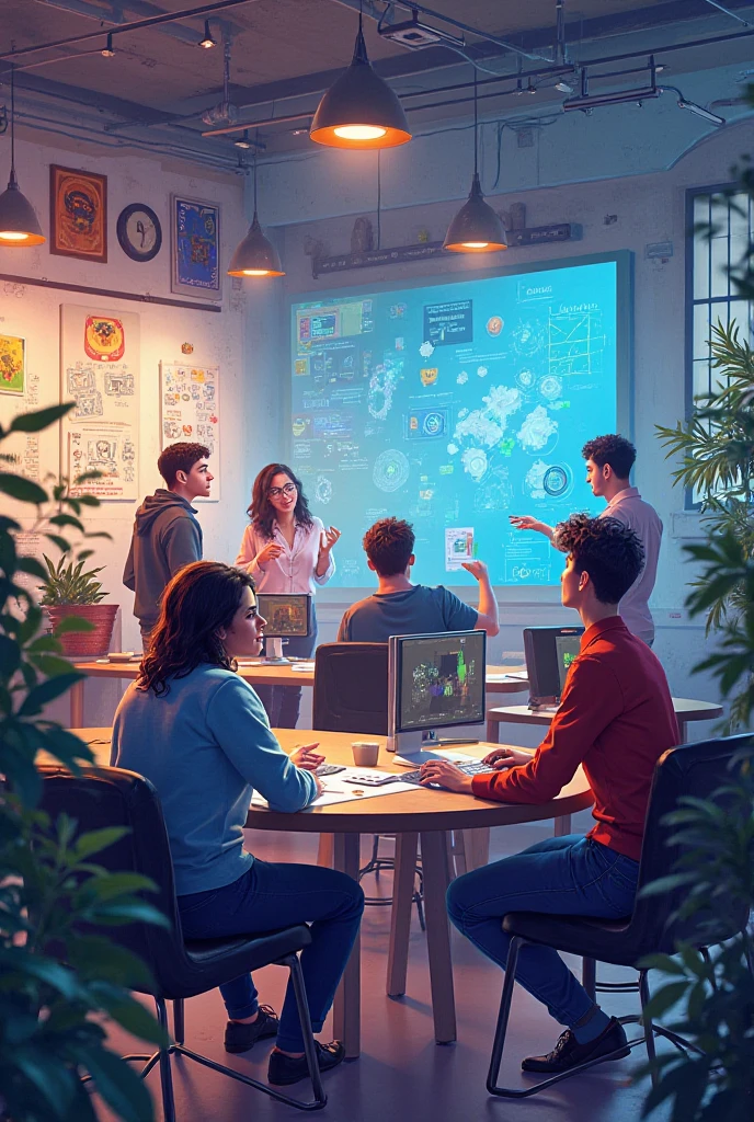 create a picture about how multimedia help students