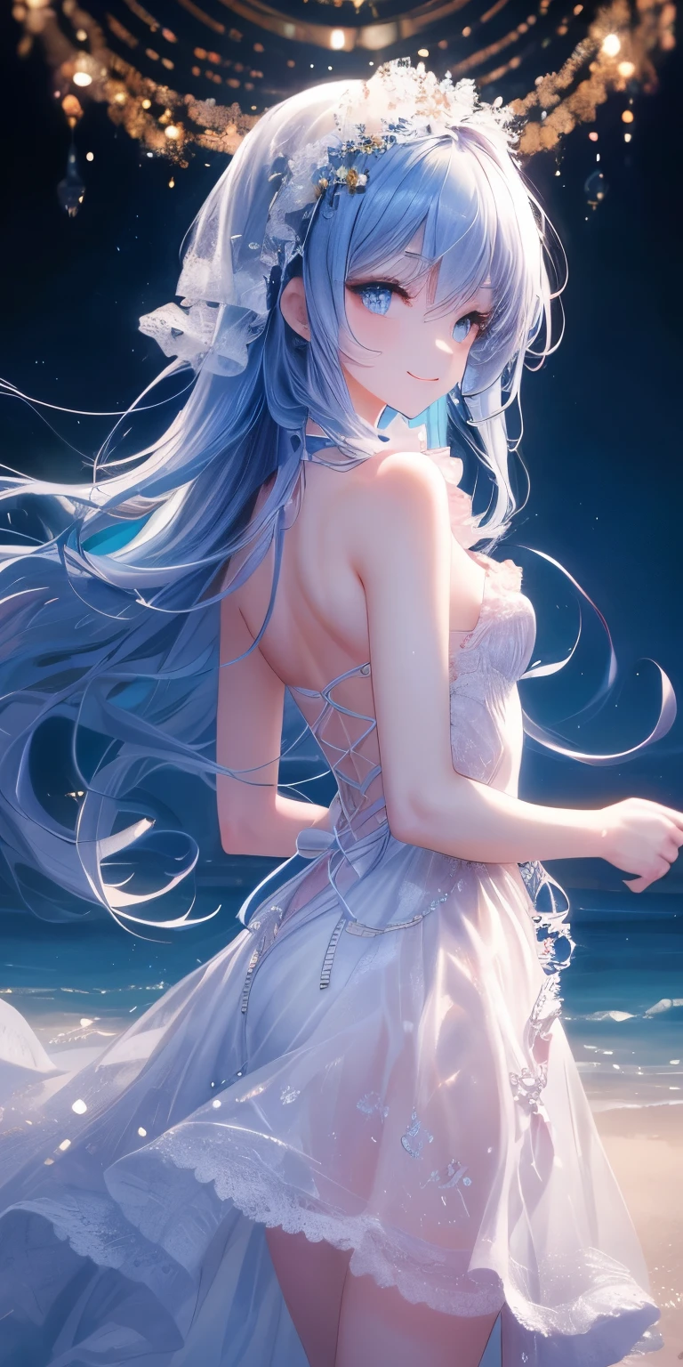art by Cornflower, dreamy
(a girl who was petite and had beautiful detailed eyes. The depth of field in the photo was perfect, and the lens flare added a nice touch. The finely detailed features of her face really stood out, and the score for this photo was definitely greater than 10. In the background, there was a beautiful ocean with crystal clear water and water droplets on the surface. It was a stunning photo that really captured the beauty of the girl and the water.)