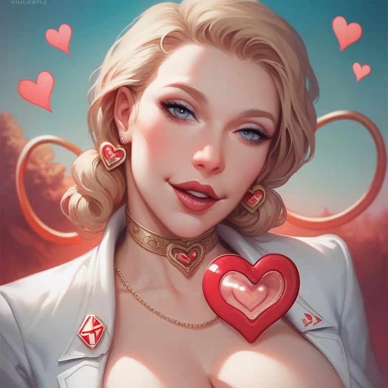 1，short hair，Photorealism，detailed，masterpiece，mature，((full))， (Broad shoulders), ((Huge))，(White skin:1.9),(At the hotel in the evening, She lies on her back and spreads her legs for you to seduce:1.5),(Sexy Uniform:1.26),(Orgasm Facial:1.35),(Beautiful breasts)、(looking at the camera:1.3)、(Nasty makeup:1.45)、(False eyelashes),Earrings、necklace、stockings、(Red heart print low rise panties:1.15)
information
