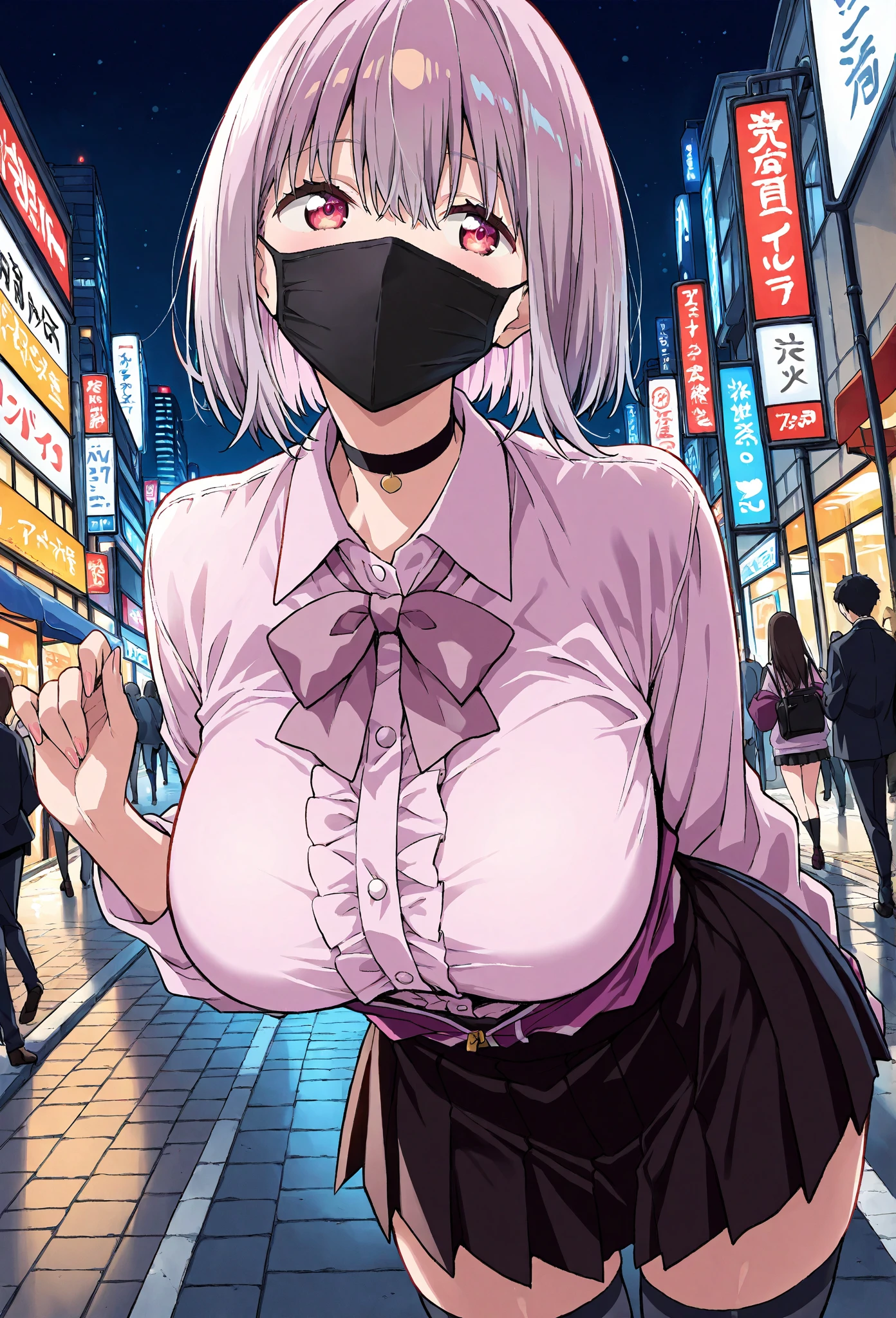 She puts her freshly removed panty over her face,She takes a deep breath to smell the panty,She uses her panty as a mask,bottomless,(steam),Belly dance,Outside at night with no lights,Passersby are looking at her,She wants me to see her pussy,Some passersby notice her indecency,She is completely naked and only wearing a long coat,She only wears long coat,She shows her naked body under her long coat,She is sweating all over,She spreads her coat so only I can see her naked body,I'm the only one who sees her naked,