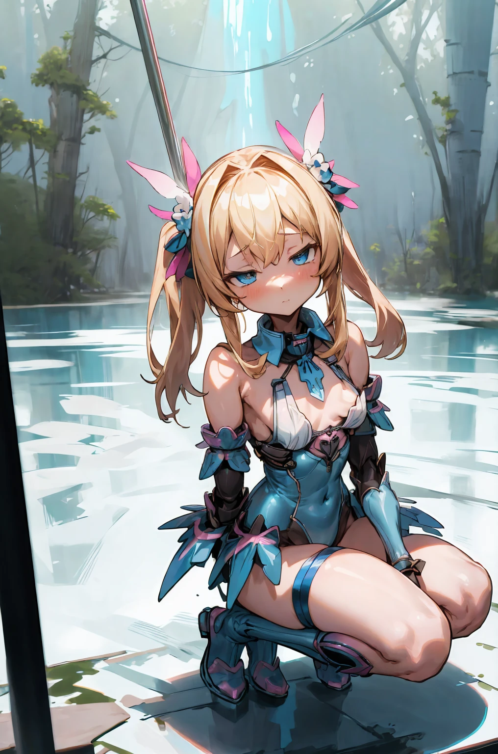 Melousine|genshin impact, master-piece, bestquality, 1girls,25 years old , proportional body, proportional, Show your , Water set, Brazilian bikini ,bara, In the beautiful underwater city, beautiful metropolis, underwater, floating in water, View viewers from the front, Thigh strap, Head tilt, bored, 10, 10, HD, slight smile,