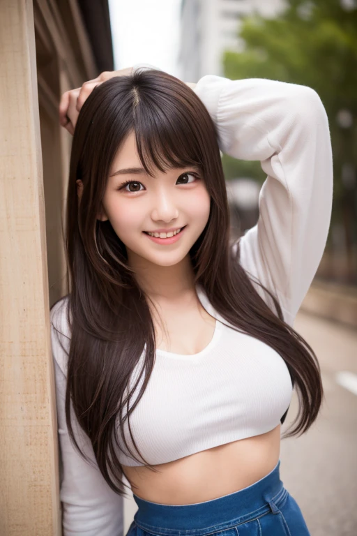sexy big breasts,A 13-year-old beautiful girl looks sexy and cute & cute beautiful sexy face, The strong wind blows the hair in front of my face,Beautiful super long pink straight hair with beautiful cute and sexy eyes hidden in long bangs、Navel Shirt、Very short yellow and black checked miniskirt、Turn around and look at me with a smile、