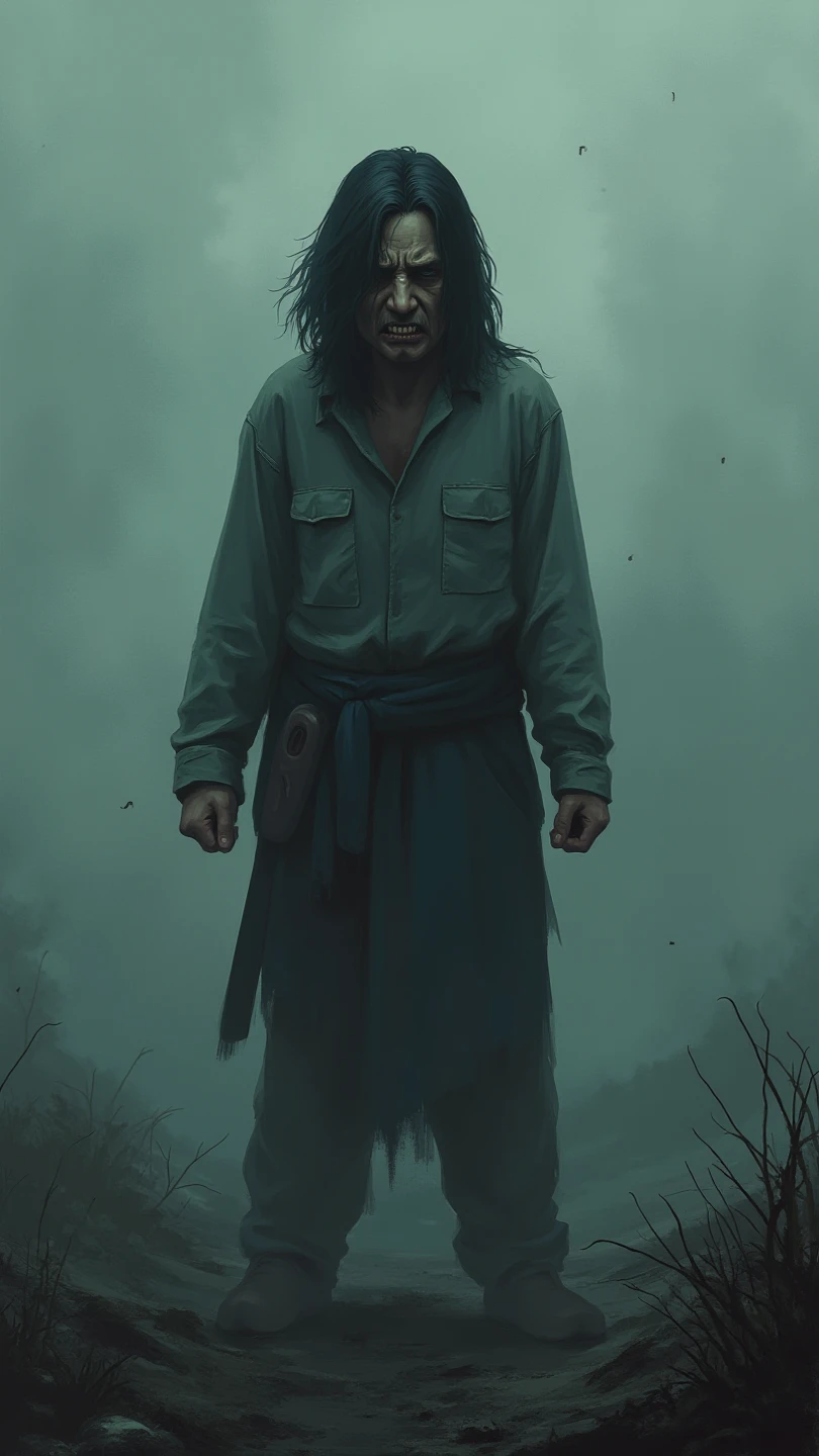 Make a cover picture of a heartbroken man, or soul or a person who has lost everything in his life 