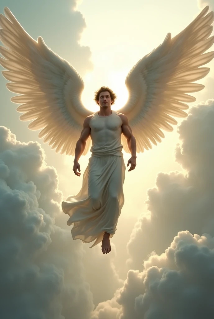 A painting of a magnificent angel, ((man)), ((Dramatic look at camera)), ((muscular, strong body, shapely and muscular legs)), (((large and strong upper body)), (( with several huge wings)), (((majestic angel wings)), diverse positions (((full body shot)), full body man, Frank Kelly Freas, Karol Bak Style, best quality, 32k ultra quality, quality parade paper, film image, Classic 8K, baroque, rococo style painting, 32k Ultra, Ultra HD, Bowater art style , baroque digital painting, Renaissance digital painting, masterpiece! inspired by Franz Xaver Winterhalter, inspired by Friedrich von Amerling, beautiful character painting, beautiful digital painting, inspired by Thomas Lawrence, beautiful yywater painting, refraction, reflections, mirrors, prisms, sunlight, bright lights!! Complex, elegant, highly detailed digital painting, art station, concept art, sharp and soft focus, illustration, art by ( ( ( ( Artgerm ) ) ) ) and ( Greg Rutkowski )! and (((Alphonse Mucha))), eye