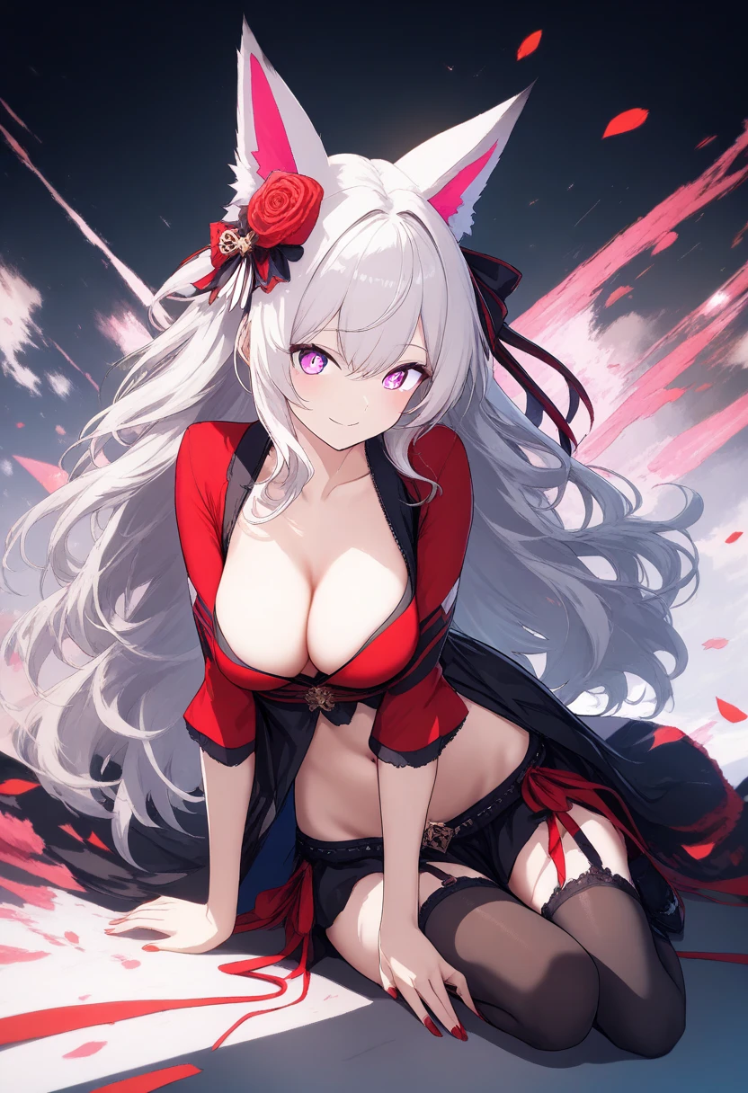 (Ashenhardt style:1.4), Masterpiece, Best quality, High quality,(Red eyes with dark red glow), (in profile), Abstraction, Deep Sea, Award-winning photography, Depth of field, HDR, Very detailed, Trending in art station, Trending in CGsociety, Complex, High detail,(Masterpiece: 1.2, highest quality), (Best lighting, very delicate and beautiful), (Best lighting, Very delicate and beautiful), (beautiful detailed face), (detailed eyes and detailed face:1.2), dark fantasy, (young girl, 2 girls, crazy smile, pale skin,G cup,cleavage,19 piercings,((tattoo all over body,tribal tattoo all over foot)) gray hair, red glowing eyes, dynamic angle, vampire), ((back art paint on the ground, pointy_ears, fangs, blood on face, blood rain, blood mist, (depth of field),high contrast,(blood splash:1.4),cowboy shot,full body, colorful poses,((Uniform,Blazer,Ruffled miniskirt,Light colored panties:1)),Cowboy shot,Denim jacket, really short clothes, NSFW, four arms