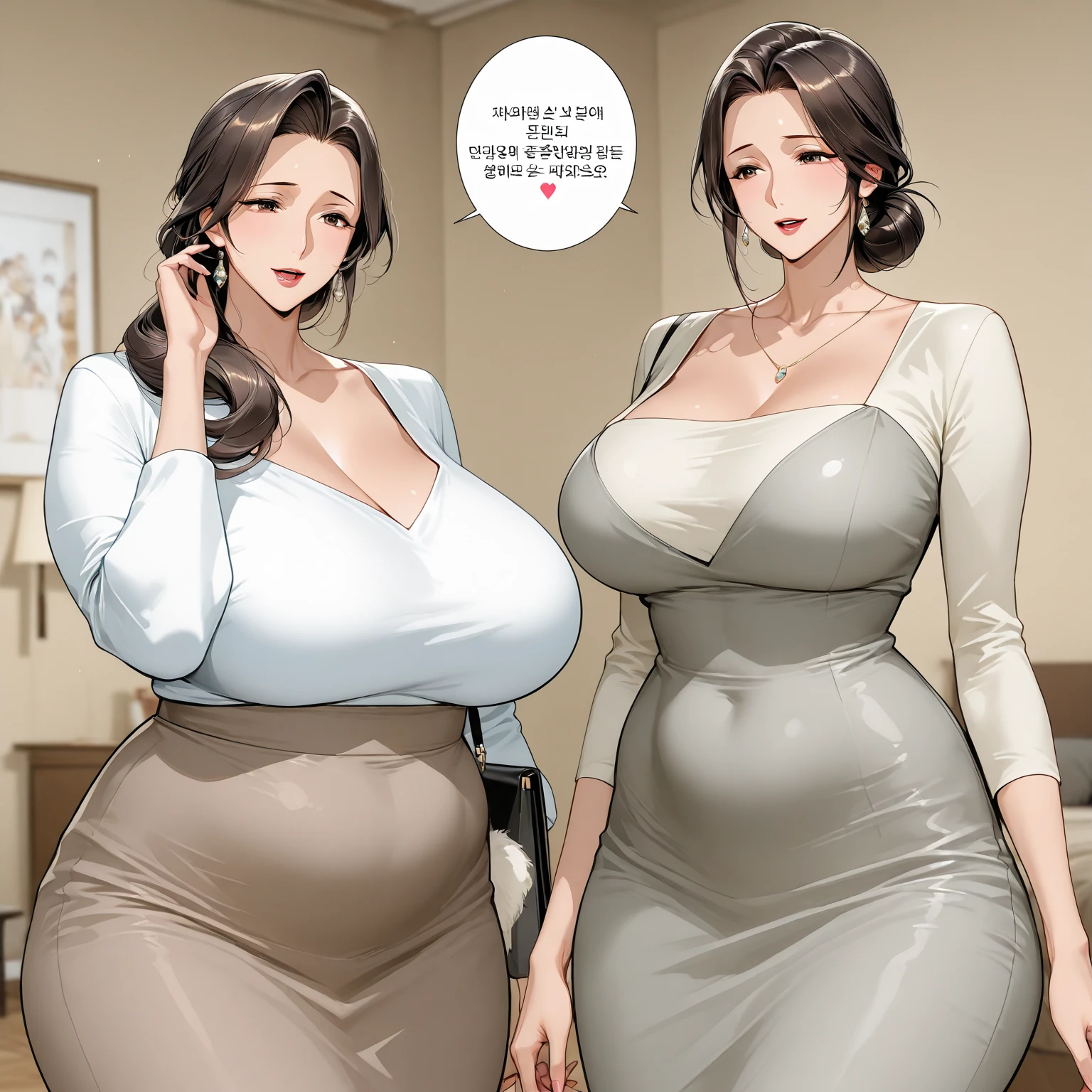 ((masterpiece,best quality)),((character design sheet)),((full body view)),((huge breast)),((curvy body)),2girls, mature womans curse priestess, blue cloak, head bowing, curse aura, skindention, light cloth, dinamic pose, watercolour, red skin, demoness , whispering sins, simple background,
