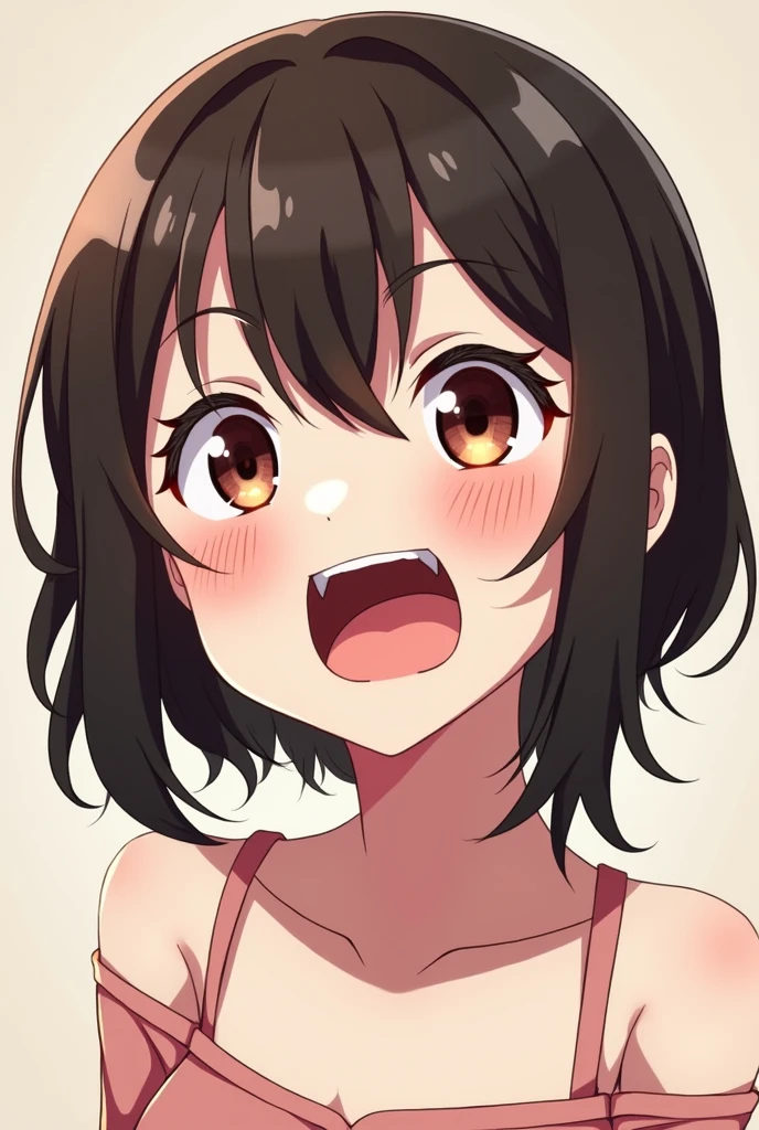 Anime girl does ahegao