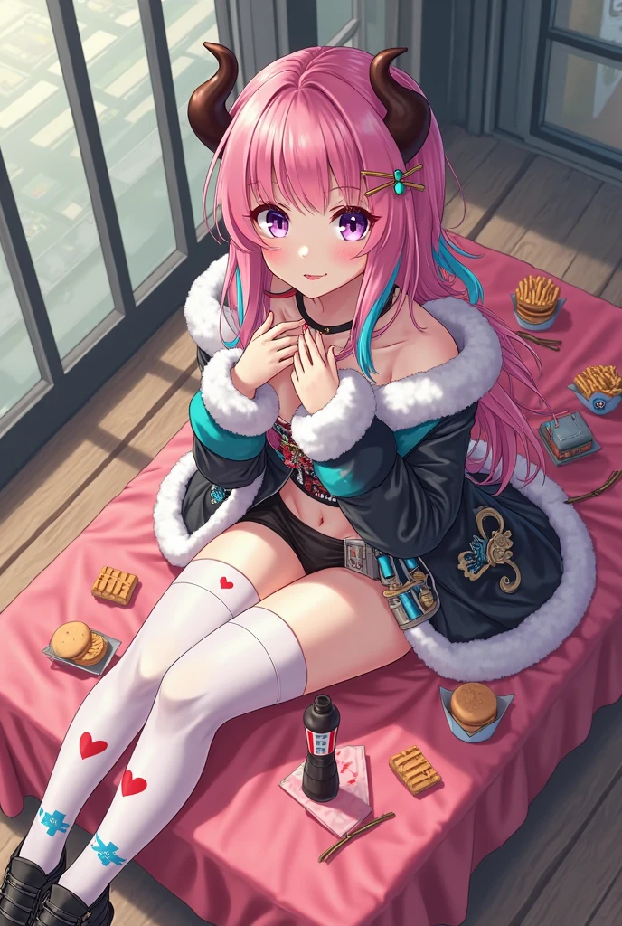rincess Cookie has golden dough and pink hair with two mirrored sets of three curls, each with heart-shaped striped ribbons. Ela tem olhos vermelhos escarlates cintilantes e usa um vestido rosa brilhante em camadas com babados., casaco branco, mangas pufe, e uma gola de babados com um broche vermelho rubi. Ela carrega um cetro adornado com joias que ostenta uma coroa na ponta e usa luvas com babados e recortes retangulares nas costas.. She doesn't wear shoes.