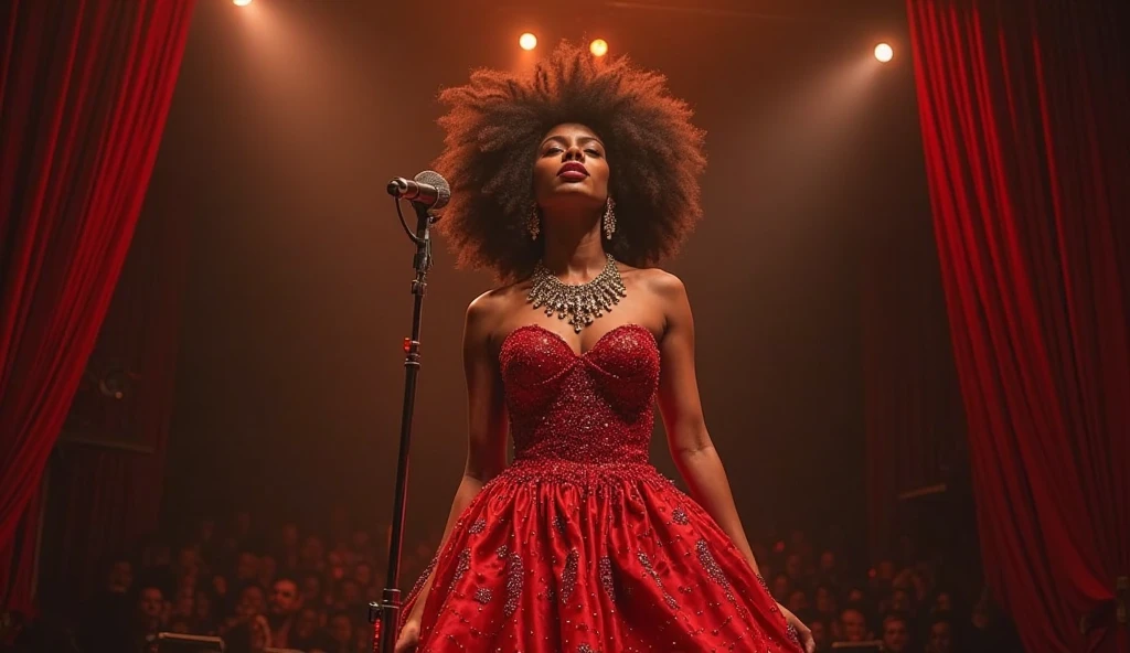 intricate baroque hall, self-assured female rapper with ornate baroque hairstyle, elegant rapping in decorated chambers, baroque style decor, English heritage style, high quality, realistic, photorealistic, sharp focus, vivid colors, ornate details, dramatic lighting