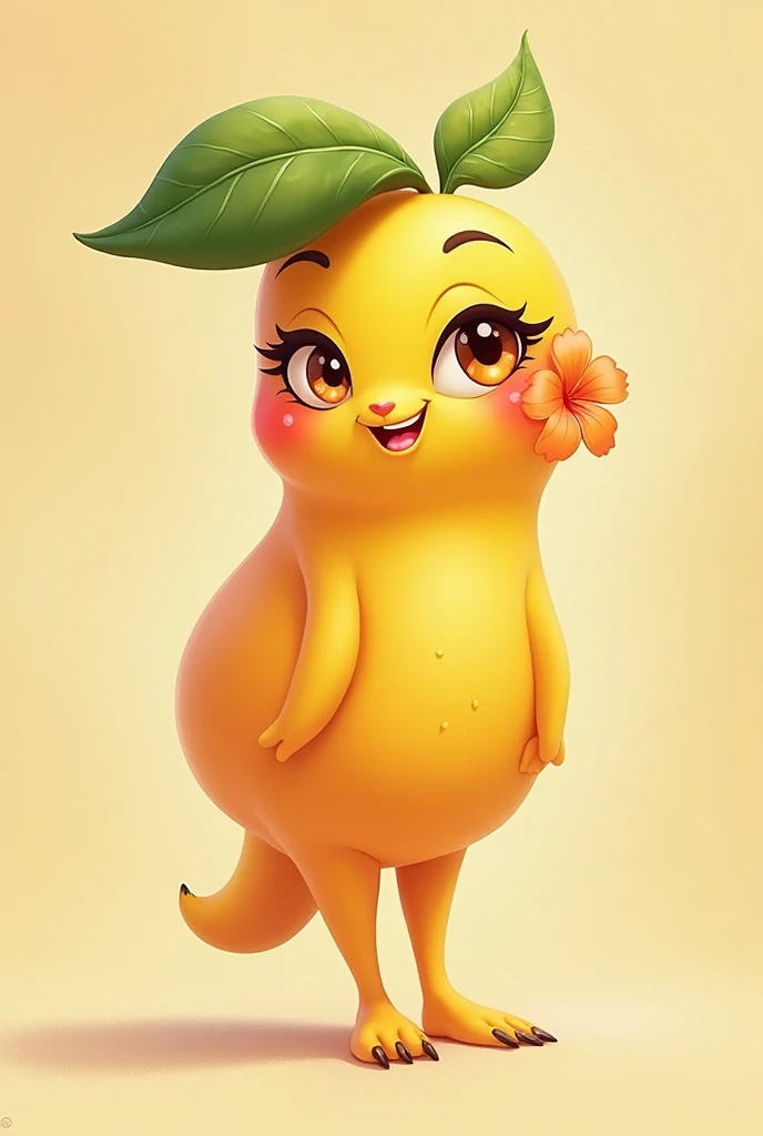 Anthropomorphic Banana woman, curvy 