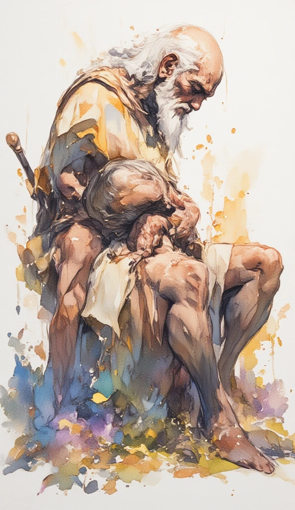 Mikuni Zhang Fei masculine strong beard muscles red panties sexy full body smelly feet ancient