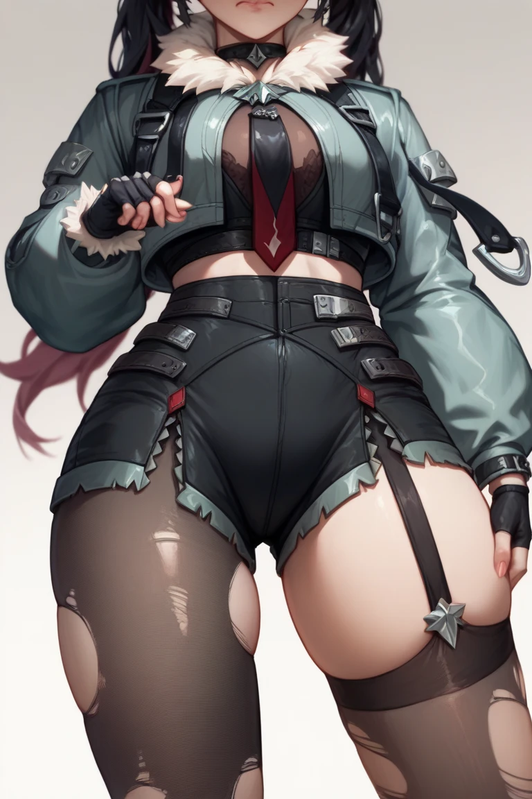 ubel,((ubel of Frieren: Beyond Journey's End )),dark green hair,long hair,side ponytail,hair between eyes,bangs, (miritary beret, black jacket, open clothes, cleavage, midriff, black shorts, black thighhighs, thigh strap, fingerless gloves, single glove:1.2) , (dynamic angle:1.3, front view:1.1, breast focus:1.3, from below:1.2), (dynamic posing:1.5, sexy posing:1.2, leaning forward), (seductive smiling:1.3),(*K) HD, highest quality, WorKs of masters, High resolution, spread legs, panties shot,1 girl, small nose,(with sparkling eyes and a contagious smile), very beautiful detailed face and eyes, bright colors, cute face, delicate beautiful face, Bright magenta eyes, cute eyes, sparkling eyes, Big eyes, (big breasts:1.3), (perky chest:1.1), (pointed chest:1.0), medium hips, glamorous body, white skin, smile, thin pubric hair, shiny hair, super beautiful face, Super beautiful eyes, Super beautiful hair,trendy outfit,sexy and attractive,explosion of colors,big hairpin,full body esbian,illegal occupation, Real World, Natural light,perfect Natural light,looking at viewer,