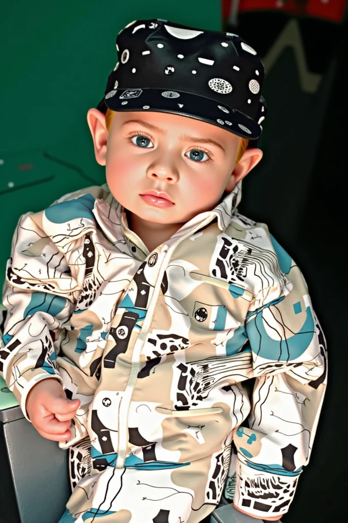 Pinte para mim um menino travesso, 8 ano de idade, sorrindo, na sala de aula, lambendo pirulito, with rear-facing cap. Painting not style: "impressionismo", cores em 8K. Pinte com cores vibrantes e bem definidas, but in a way that recognizes the character easily and reveals the perfection of the character's facial expression.