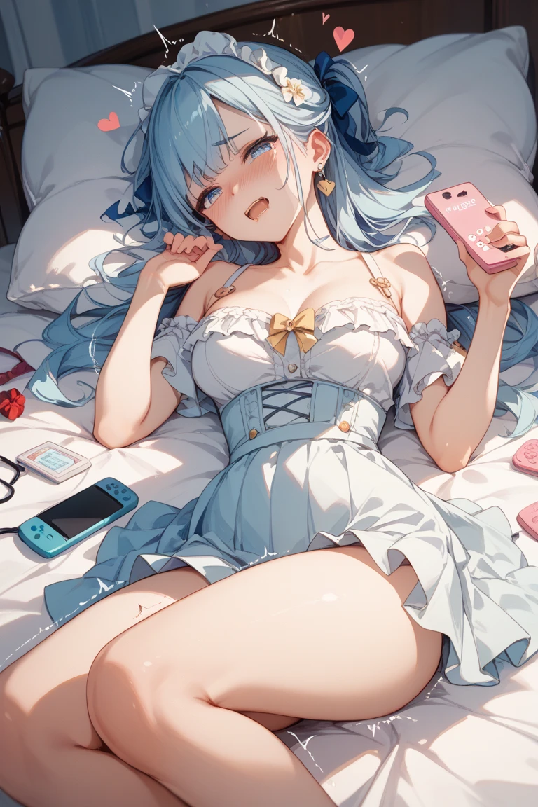1girl in、Cute naked、cute little、portraitures、Sleeping in large letters、