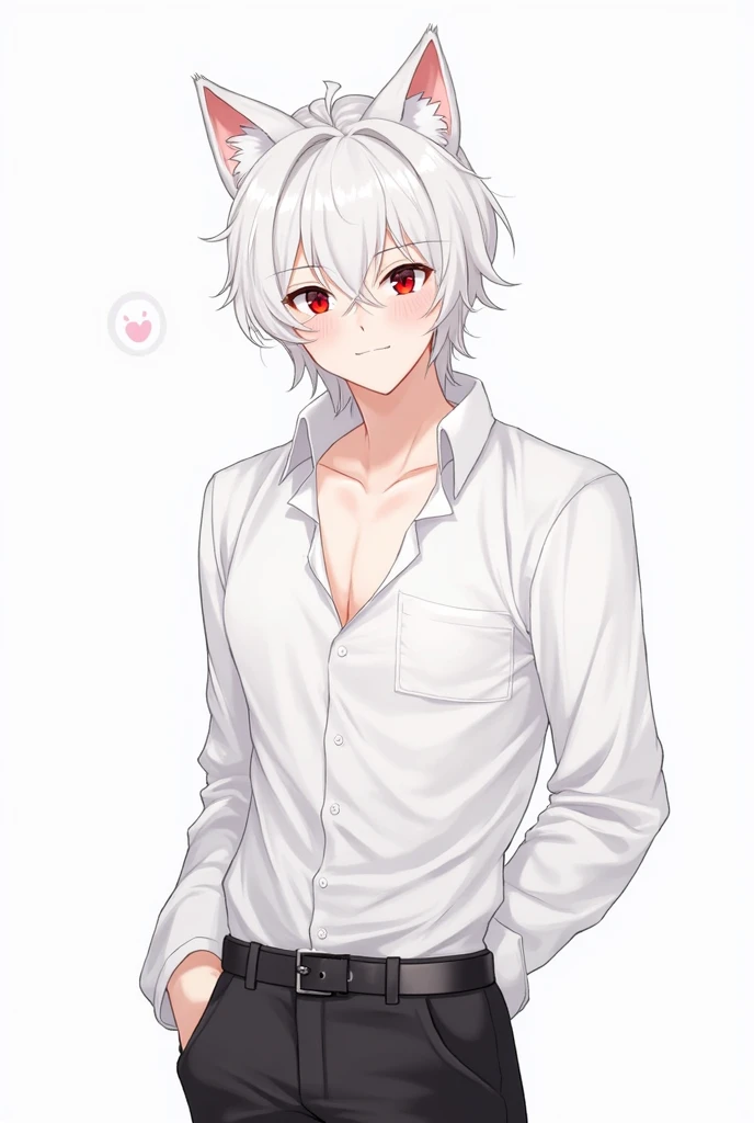 masterpiece, top-quality, hightquality, 1 juvenile, 独奏, Male Focus, Look at viewers, a black T-shirt,The upper part of the body, tsukasa_eishi, white_hair