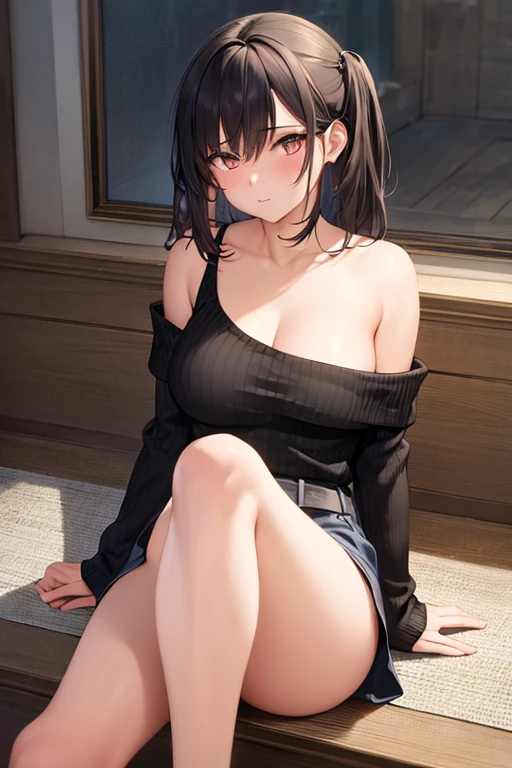 ((best qualityer)), (detailded), 1 girl, milf, short clothing, nsfw
