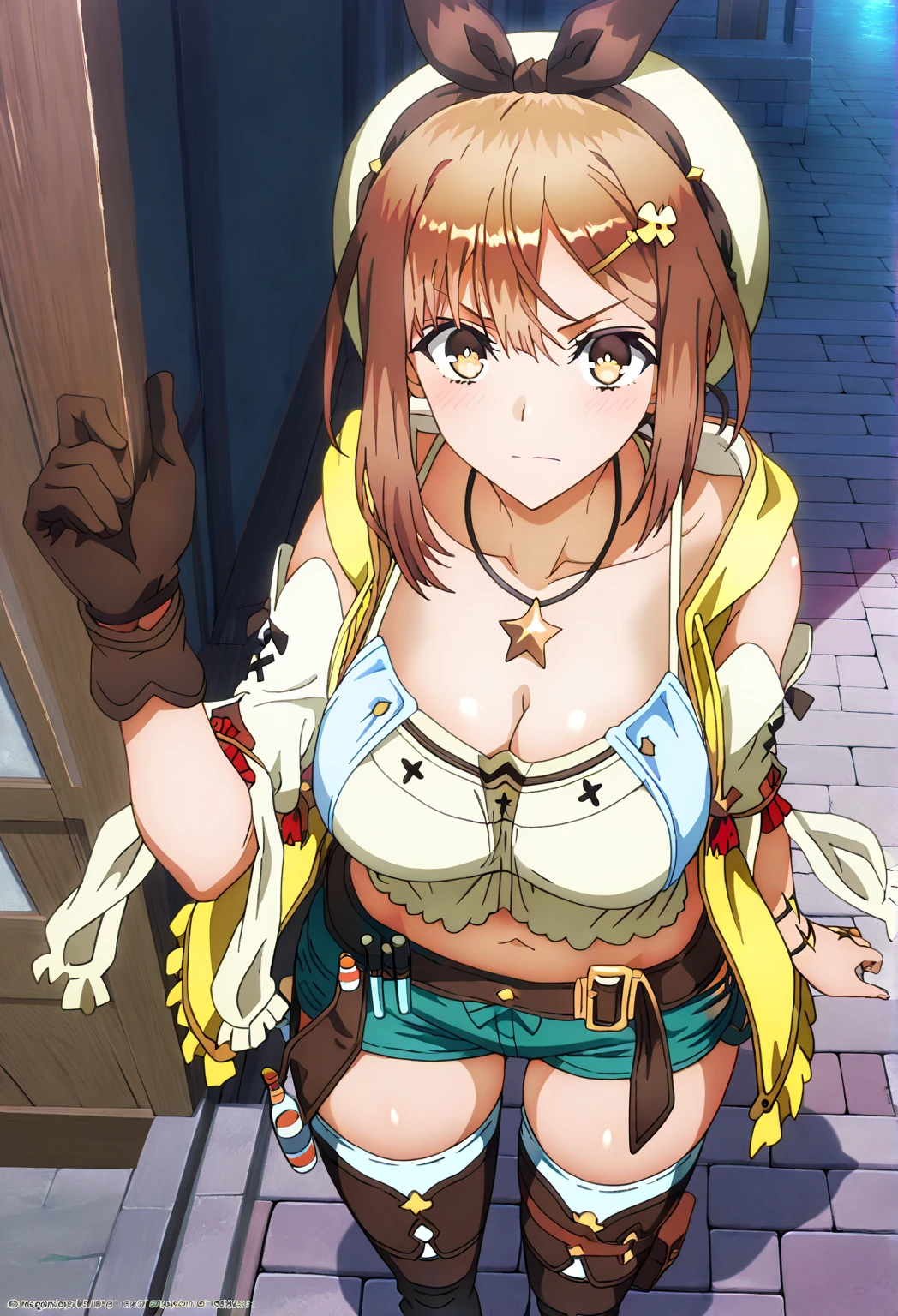 masterpiece、high quality, Very detailed, High resolution, 8K, ((Two Girls))、(Rizarin Stout,Sexual smile, Brown Hair)、Micro Bikini、(Claudia Walents、Blonde、Long Hair)、(See-through nipples、see-through pusy)、peace sign、Sexy pose,(Used Condoms、Condom Belt、tattoo、下腹部にtattoo)、prostitution婦、prostitution、Public toilets、alley、Hand holding banknote、Put a condom in your mouth、Sex Appeal、(condom hair clip)、