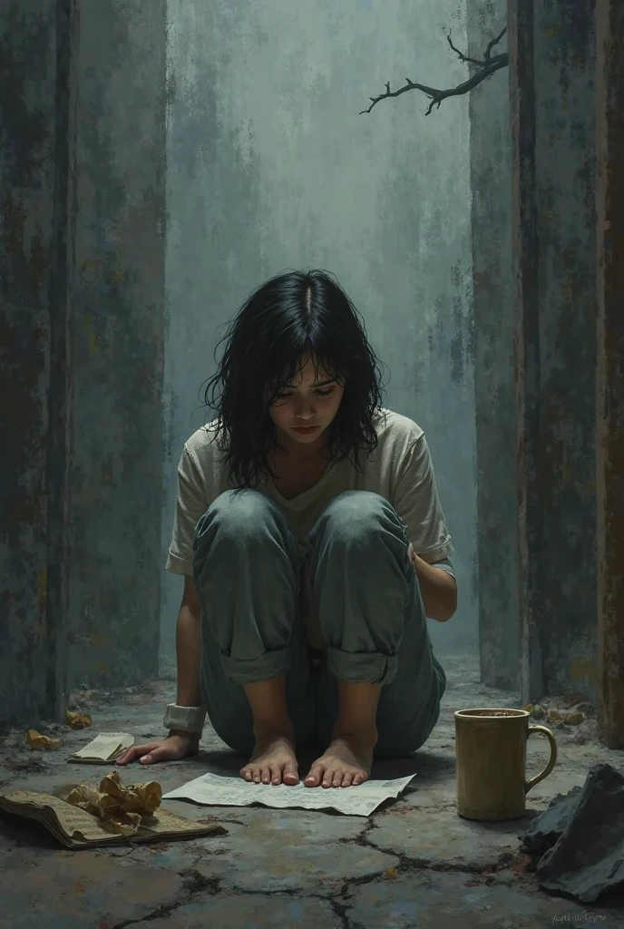 A painter broke down and crying