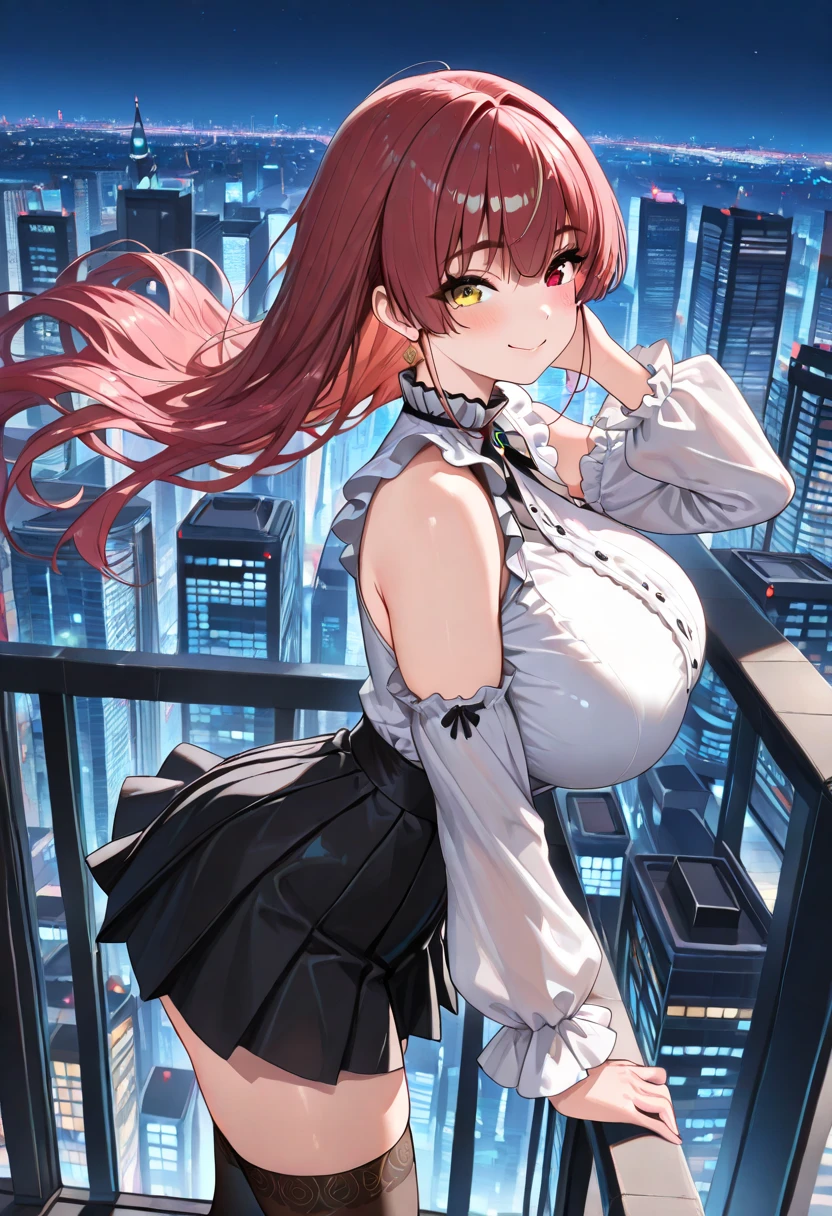 tmasterpiece, Best quality, (Detailed eyes and skin), ((Realistic)), , 1girll, Purple hair dress_Hair, golden colored_clothes, black_clothes, Blue_Eyes, Blue_sky, bblurry, bblurry_Background, bblurry_foreground, (modern_City:1.5), mediating_Breasts, Exercise_bblurry,photore_\(curly\),long whitr hair,Skysky,独奏,Full body body,Pregnant belly,Beth,Showing the belly,youthfulenergy,18-year-old girl,adolable,Two-dimensional painting style,Pregnant women with,Best quality, 8K, High quality,, hair adornments, hair-bun, Long hair, bangs, bow, maid headdress, upper legs, Stockings, white thighhighs, cleavage cutout, Face focus, Close-up of a corpse in the distance, (Heart-shaped pupils:0.9), (Blush:0.65), (1girll, Solo:1.4), Cityscape, Blue sky, Bright sky, Sunny, holding flower, Large breasts, Detailed background, Detailed clouds,Pregnant belly,Two-dimensional painting style,(Masterpiece), Best quality, Fine details, Highest picture quality, Masterpiece,exquisite CG,1girll,Closed mouth,Brown eyes,Long hair,bangs,Bare shoulders, cleavage,(Big breasts:1.4),Bare arms,navel,Lace,a garter belt,Thighs,Loli,White pantyhose,water,hyper pregnant,Girl,SushangV4,Yae,SideBraid,Black bandeau,black lence stockings