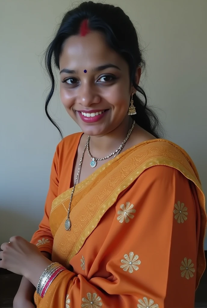 Foto RAW, photorealistic, photography, full body shot, 60 years old Woman, mascara, eye kajal, juicy figure, master shot, perfect eyes, goddess like beauty, pierced eyes, perfect thick chubby mallu Desi aunty bhabhi, Wearing a Stanapatta, a chest-band.Saree model, model Photography, Indian saree shoot, Indian traditional wear advertising photography, traditional wear brand shoot, face of Indian actress Rajshri Nair aka Rajashree, masterpiece, realistic, realism, incredible details,  pleasure, photorealism, detailed skin, skin pores, high contrast, photorealistic Artstation 8k HD digital art trend of high definition and detailed realistic skin texture, ultra detail, realistic skin texture, armature, best quality, ultra high definition, (photorealistic:1.4),, high resolution, detail, raw photo, sweat, Re sharp, by Lee Jefferies Nikon D850 Film Stock Photo 4 Kodak Portra 400 Camera F1.6 Lens Rich Color Ultra Real Realistic Realistic Textures Dramatic Lighting Unreal Engine Trending at Art Station Cinestill 800,(pele altamente detalhada: 1.2), 8k UHD, DSLR, soft-lighting, alta qualidade, grain of film, Fujifilm XT3,she didn't like to wear blouse or bra, she is happy to wear only saree, she hates blouse or bra, highly detailed hairy armpits, hyper realistic skin, skin pores, sweat, veins, stubble armpits, erotic temptation, appealing figure, appealing body language, fleshy arms, horny desi indian mommy, she wants to dominate young boys by showing her tempting figure, irresistibly hot, armpits hair clearly visible, freckles 0.2, stretchmarks 0.2, Sexy mature woman's with slightly wrinkled skin, hyper real skin texture, insane details, sensual photoshoot, high level editing, highly detailed skin texture, 