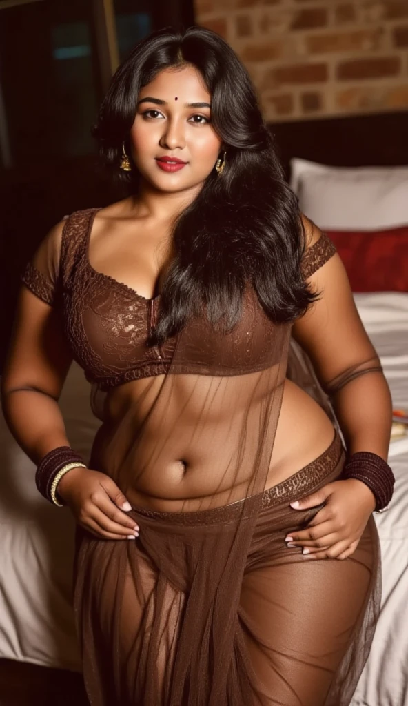 Foto RAW, photorealistic, photography, full body shot, 50 years old Woman, mature aunty, mature big saggy breast, hot Amma, vellamma, desi aunty, mommy, momma, motherly figure, fleshy bulky figure, curvy, Full figured woman, busy housewife, thirsty for young male, hypnotizing eyes, master shot, perfect eyes, goddess like beauty, pierced eyes, perfect thick chubby mallu Desi aunty bhabhi, Wearing a Stanapatta, a chest-band.Saree model, model Photography, Indian saree shoot, Indian traditional wear advertising photography, traditional wear brand shoot, face of Indian actress Sonakshi Sinha, masterpiece, realistic, realism, incredible details, pleasure, photorealism, detailed skin, skin pores, high contrast, photorealistic Artstation 8k HD digital art trend of high definition and detailed realistic skin texture, ultra detail, realistic skin texture, armature, best quality, ultra high definition, (photorealistic:1.4),, high resolution, detail, raw photo, sweat, Re sharp, by Lee Jefferies Nikon D850 Film Stock Photo 4 Kodak Portra 400 Camera F1.6 Lens Rich Color Ultra Real Realistic Realistic Textures Dramatic Lighting Unreal Engine Trending at Art Station Cinestill 800,(pele altamente detalhada: 1.2), 8k UHD, DSLR, soft-lighting, alta qualidade, grain of film, Fujifilm XT3,she didn't like to wear blouse or bra, she is happy to wear only saree, she hates blouse or bra, detailed hairy armpits, hyper realistic skin, skin pores, sweat, veins, Dark hairy armpits, sensually appealing figure, goddess of temptation and lust, queen of lust,