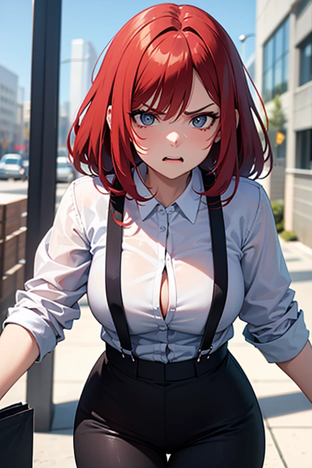 red hair,red eyes