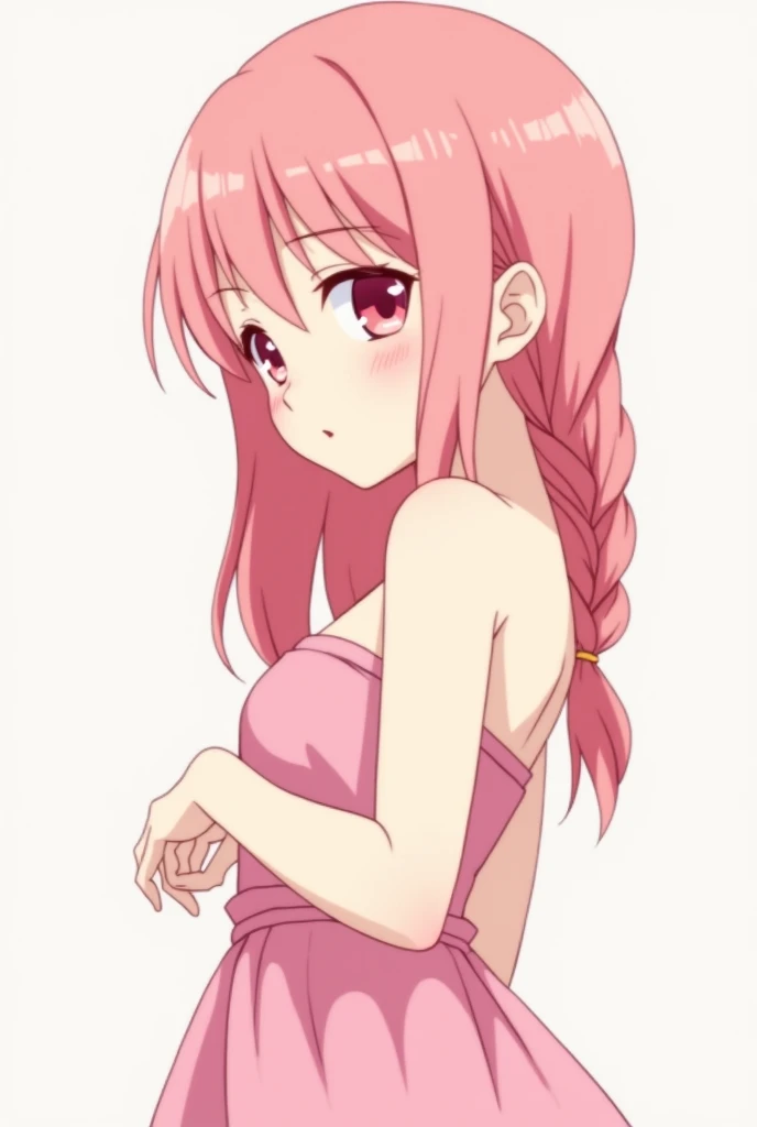 score_9, score_8_up, score_7_up, source_anime, anime illustration, anime style, sitting, 1lady, solo, (sexy lady1.3), large breast, pink hair, red eyes, Various lengths of hair style, parted bangs, school swimsuit, shoes, (blush:1.2), (cute simple background:1.2)
