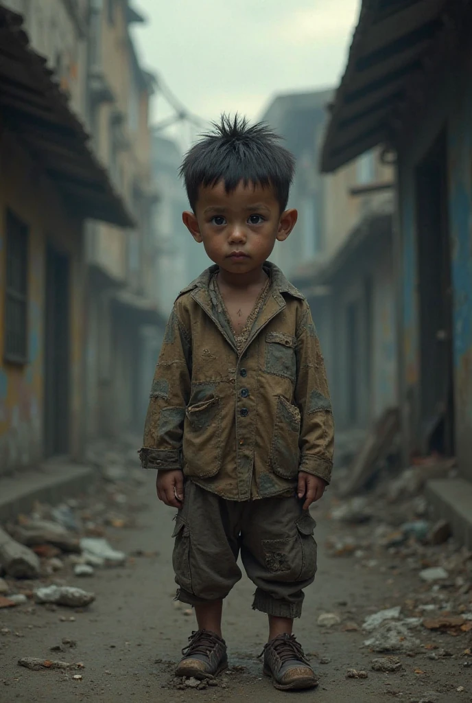 A homeless boy named "bujang"