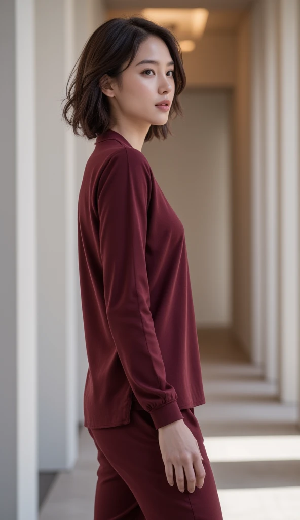 Beautiful Japanese Women、Beautiful Mature Woman、Classy sex appeal、sexy、Perfect Lighting、Beauty、Transparent beauty、8K High Resolution、Beauty in natural light、High resolution、Photorealistic、Masterpiece、smile、Gravure quality、55-year-old Mrs.、Plump body shape、Tight chino pants、Earth color t-shirt、Big Ass、Trekking along mountain trails、Carry your backpack