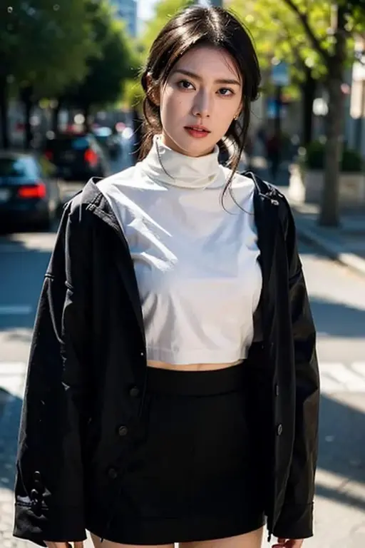 ((Best Quality, 8K, Masterpiece:1.3)), Focus: 1.2, Perfect Body Beauty: 1.4, Buttocks: 1.2, ((Layered Haircut, Breasts: 1.2)), (Wet Clothes: 1.1) , (Rain, Street:1.3), Bandeau Dress: 1.1, Highly Detailed Face and Skin Texture, Delicate Eyes, Double Eyelids, Whitened Skin, Long Hair