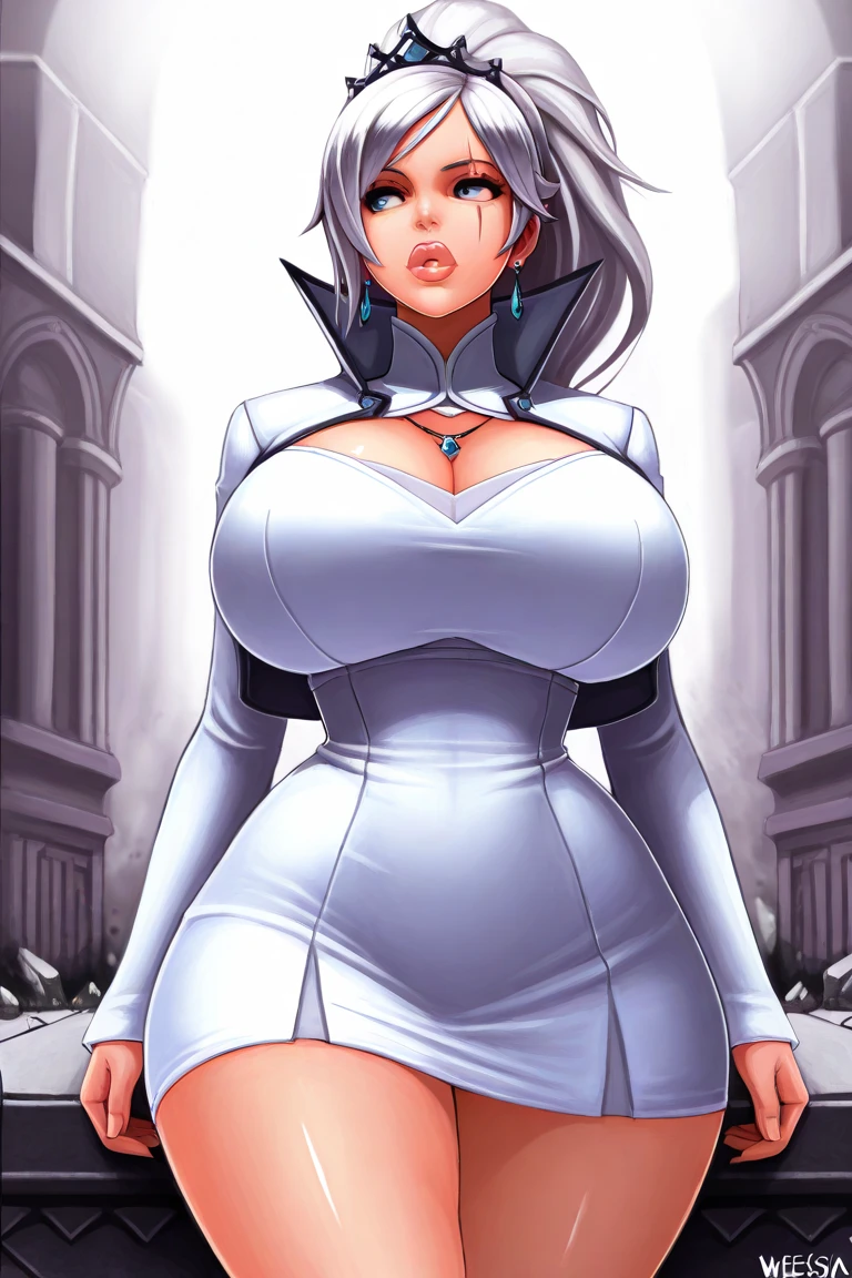 best quality, ultra-detailed, best illustration, masterpiece, high res (1girl:1.3), (large breast:1.5), closed mouth, (21 years old), ((1girl)), ((((solo))), (((alone))), (((genderbend))), (((female))), wide hips, thick thighs, narrow waist, ((shining withe glitter red tube dress)), ((in a beautiful mansion)), ((anime artstyle)), long eyelashes, ((long black hair)), (((at night))), (red lipstick), (black eyeshadow), (in the dark)