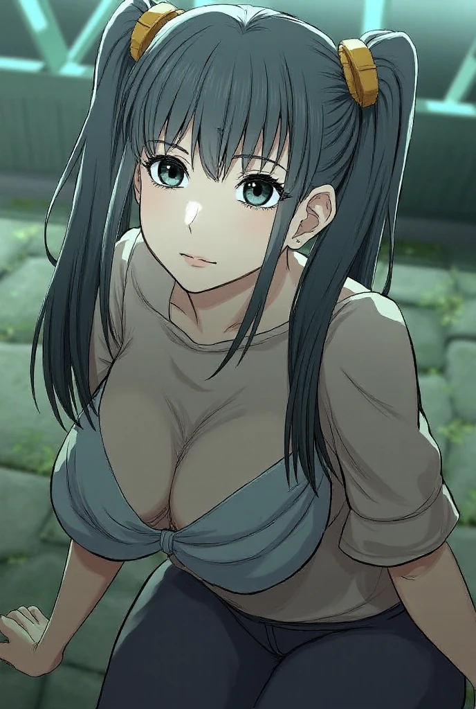 (masterpiece:1.2, best quality), 1girl, (make her yukino yukinoshita:1.5), smirk, slim, slender, green eyes, sharp eyes, small_breasts, flat_chest, leaning forward, facing viewer, from below, white shirt, pleated skirt, areola slip, down blouse, embarrassed, (ahegao:1.5), legs apart, on her knees, very long black hair, ^ ^, school
