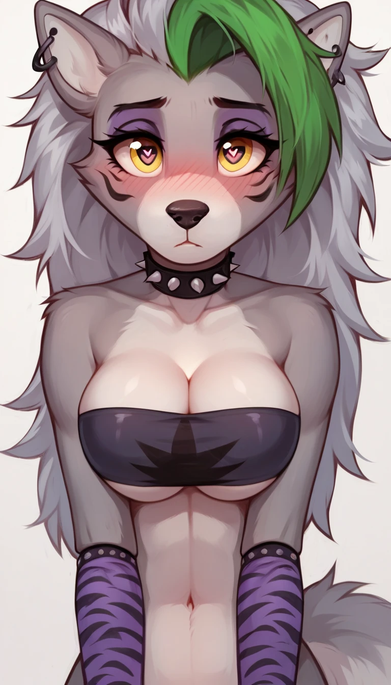 (masterpiece), 1girl, solo, best quality, expressive eyes, perfect face, retro artstyle, (white skin), very long hair, (forehead), messy hair, black hair, large breasts, slim body, young woman BREAK lineart, (greyscale, monochrome), (white skin), purple eyes, animal ears, cat ears, (body paint, purple paint), black background, black blurs, standing, looking_at_viewer, dark aura, ,slit pupils, eye shadows, nude,