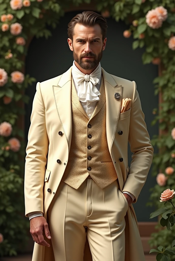 A young man,Handsome,Ultra-thin tights(Detailed eyes:1.3),dark eyes,massive bulge,Black hairs protruding from the bulge, full body Esbian, Nice Pose, Handsome man, Pretty Face, royal elegant pose, businessman, (In a striped blazer), (golden hour, god rays, a luxurious and classiccar behind him) (Sandtone imagery) ultra realistic, royalty prince looking, old money aesthetic, Italian looking, classy suit, Rolex, classic car in the background, royalty looking, wearing white suit,, Riccardo Scamarcio face lookalike, Nevada dessert in the background, Italian man,