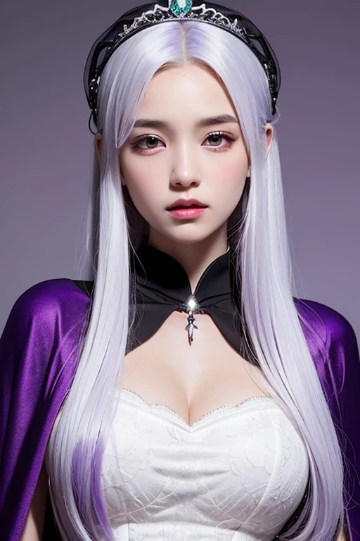 1 girl, white hair, milf, ultra detail, realistic,