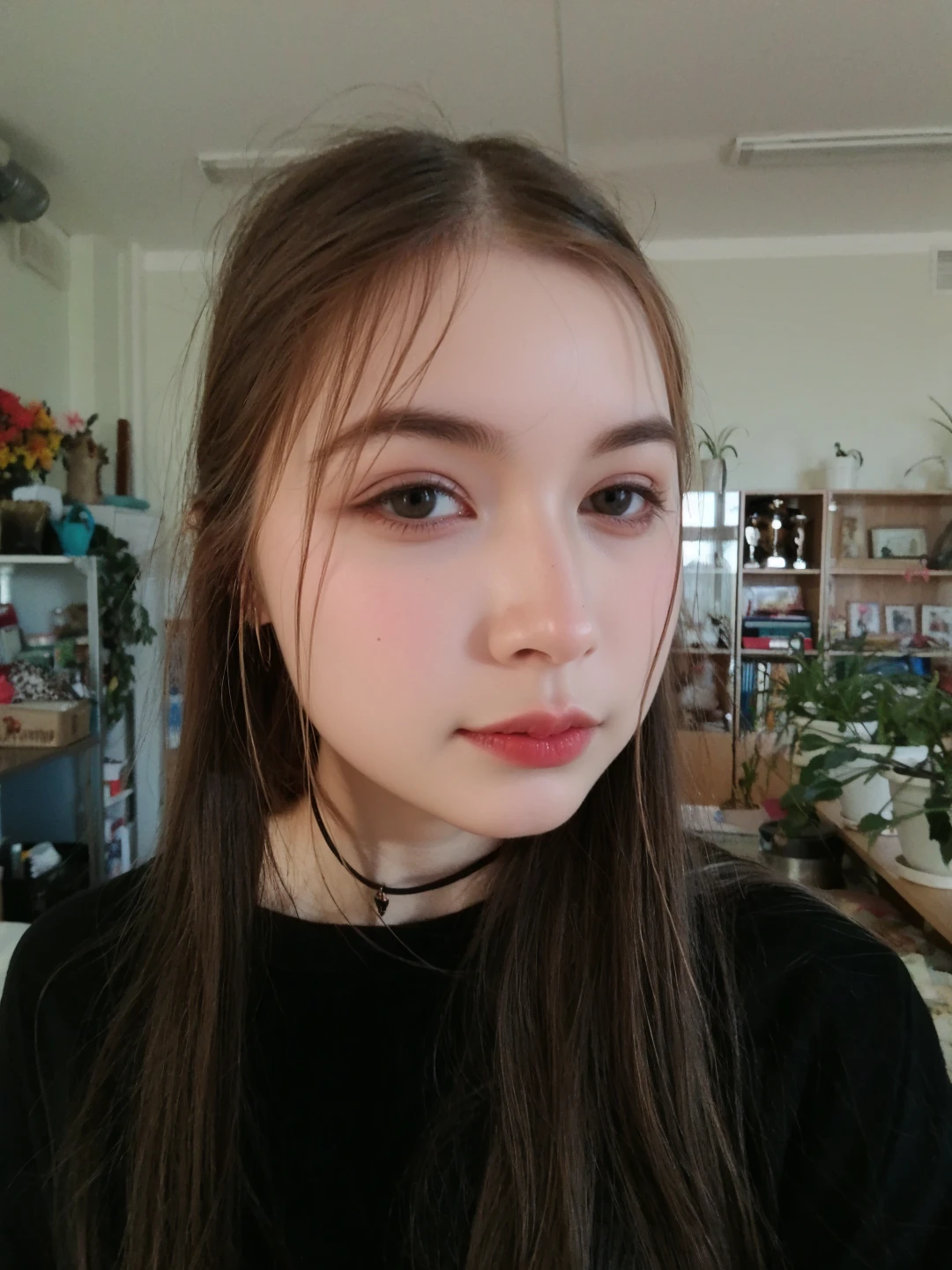 Beautiful girl, pale skin