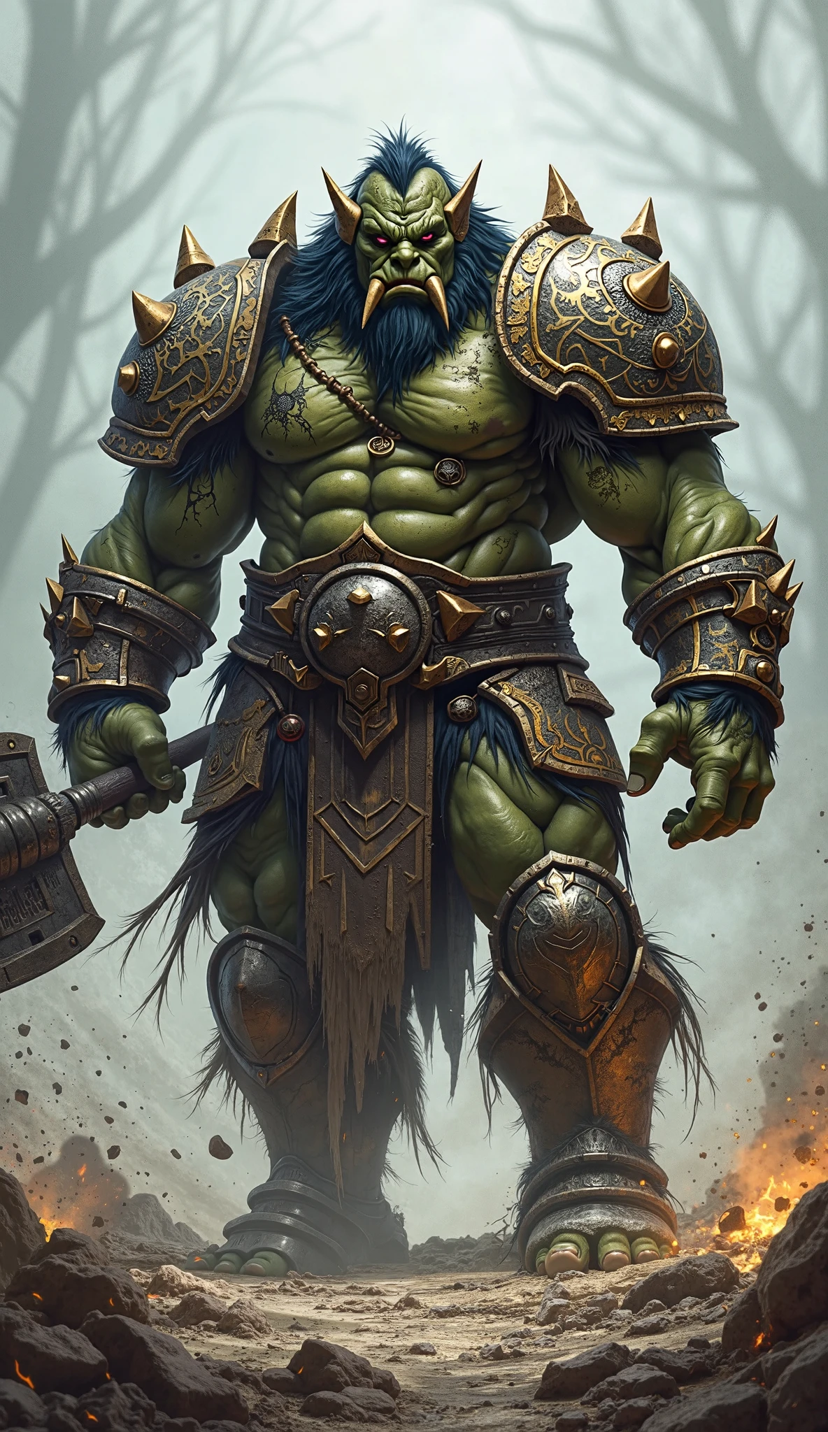 orc with crossbow, Archer Armor, crossbow in hand