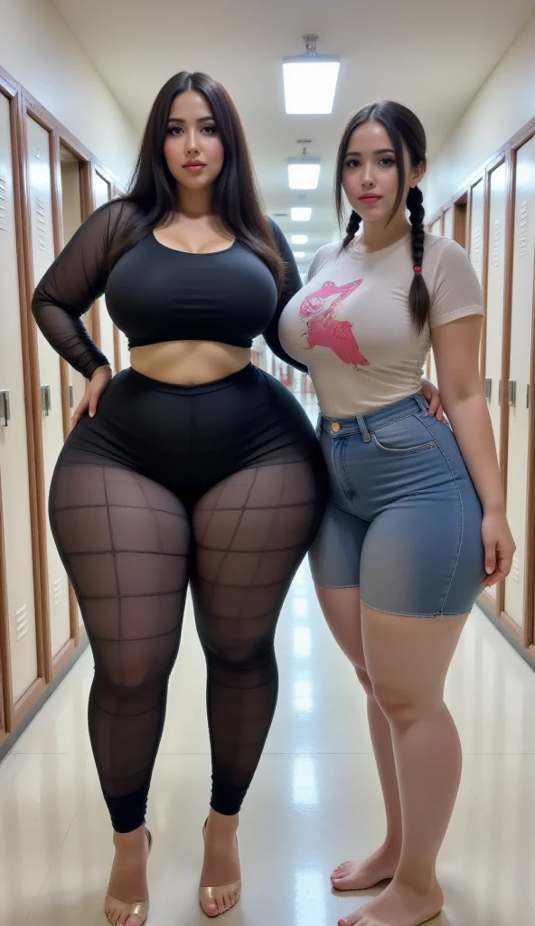 two women in tights taking a selfie in a mirror, 1 7 - year - old goth girl, y 2 k style, y2k style, grunge aesthetic!!!, goth vibe, goth aesthetic, dressed in crustpunk clothing, diverse outfits, charmed sexy look, grunge aesthetic!!! (, witchcore clothes, her wardrobe is attractive, very sexy outfit, Big tits, huge , no clothes, sexy, cute, wide hips, thick thighs, pear-shaped body, minimal clothes, thick, bbw, chubby stomach, thick nipples, nipple piercings, large areola, hard nipples, piercing through shirt, nipples hard through shirt, busty, major cleavage, naked, ripping through top, spilling over sides, bra too tight, giant , huge ass