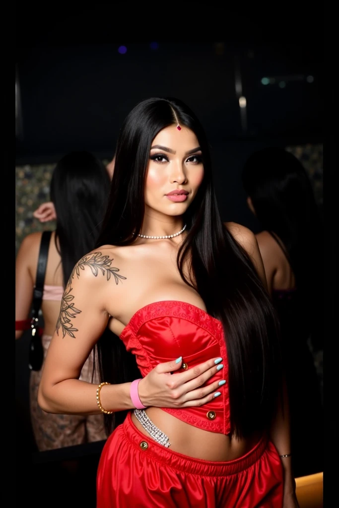 (((masterpiece+best quality+high resolution+ultra-detailed))), Megan Thee Stallion, boa hancock, long silky black hair, high nose, sharp eyes, noble and inviolable temperament, (([female]: 1.2 + [beauty]: 1.2 + black long hair: 1.2)), skull_snake background, bright eyes, dynamic angle and posture, wallpaper.