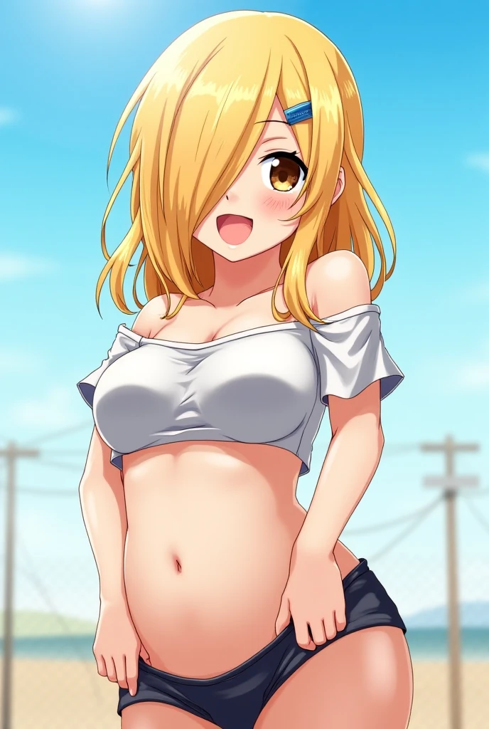 nsfw,(super fine illustration,8K CG wallpaper,best quality,extremely detailed,ultra high res,best aesthetic),(cowboy shot),(18yo,beautiful girl,cute girl),(beautiful eyes,beautiful hair,long hair,ponytails,sun visor),(blush),((tall,long legs,midium breasts,big aleolae)),((nudi-ty:1.3,no bra,no panties,turned up clothes,breasts out))(pubes blond hair:1.4), (open mouths),(feel good),(blash),(wet skin),(one eye closed),(out tongue),(sweat),(spread legs),(tank top:1.2),((very short jeans:1.2),((zip down)),(beach side:1.2),(palm tree),(female masturbation),(ahegao),