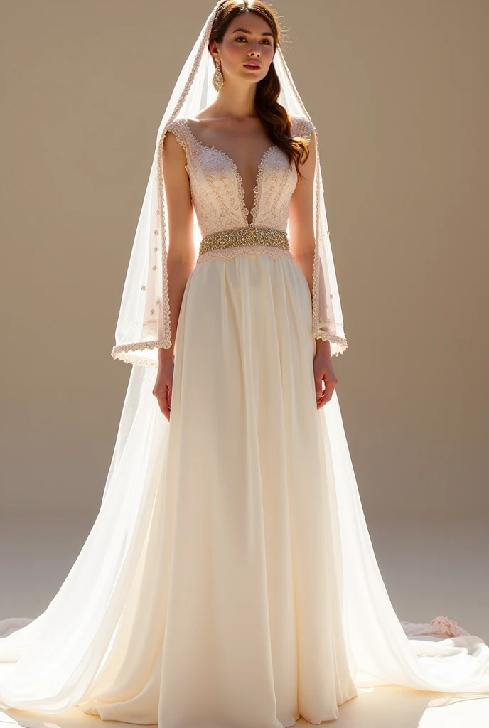 belle femme, mode, belle robe longue, Nice neckline, robe traditionnelle, corps mince, (()), Marrakech, Maroc, Instagram Photo Type, wavy hair, 4k, Realistic, HD, beau visage. Fermer