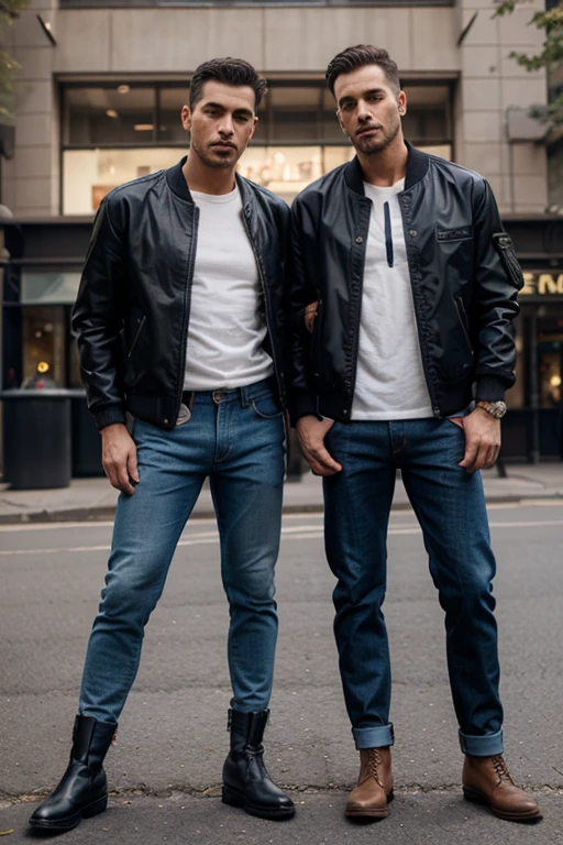 handsome men casual clothes with short pant ,street
